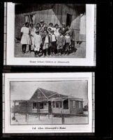 School children posing for a group portrait, residence of Colonel Allen Allensworth, Allensworth, 1908-1914