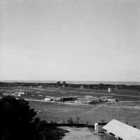 View of an airfield from a rooftop