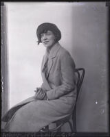 Oda Aument, witness in the Louise Peete murder trial, Los Angeles, 1921