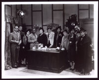 Prominent citizens on a sound stage at Hollywood Productions, Los Angeles, 1939