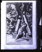 Samson at his death kills his enemies, 17th century engraving (photographed between 1920-1939)