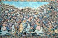 Yazdigord Samangani, Rustam Lassoing the Khaqan (Emperor) of China During a Big Battle 1