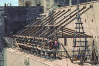 Building the roof structure of the Batterie Royale