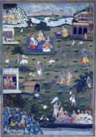 Shiva describing merits of Rama's story and scenes from Rama's life