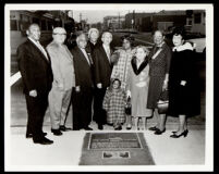Dedication of the plaque commemorating the First A.M.E. Church at 8th St. and Towne Ave., Los Angeles, 1973