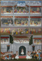 Bharata and Shatrughna with Kausalya; Dasharatha in oil-drum