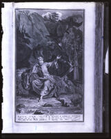 Elijah fed by Ravens, 17th century engraving (photographed between 1920-1939)
