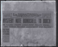 Los Angeles Examiner newspaper clipping about murder suspect Arthur Burch, 1921