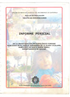 Report of the forensic anthropological investigations carried out in Paraje Xebandera of the village Vicalamá, municipality of Santa María Nebaj, department of El Quiché.