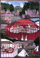 Rama and Vasishtha; Vasishtha speaking to Janaka