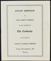 State Service for the Centenary of the Death of Samuel Jackman Prescod