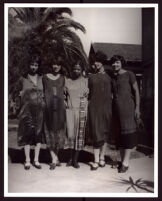 Group photograph of five Delta Sigma Theta Sorority members, including Miriam Matthews, 1922-1927