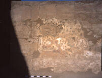 West wall of imperial cult chamber before conservation 