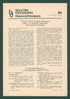Boletim Diocesano, Edição 35, Novembro 1971