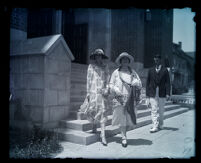 Crown Princess Louise of Sweden and Mrs. Herman J. Olsen at the Angelica Lutheran Church, Los Angeles, 1926