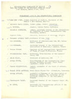 Preliminary list of the International Commission