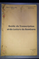 Guide de Transcription et de Lecture du Bambara