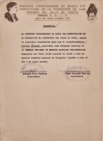 Credenciales del Cuarto Consejo de la Confederación Campesina del Perú - primer fólder