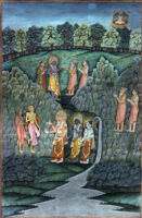 Svayambhuva Manu and Satarupa in meditation