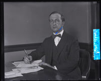 Assistant United States Attorney General, David V. Cahill, Los Angeles, 1924