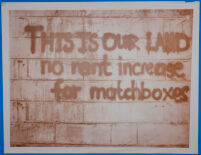 This is our land: no rent increase for matchboxes, 1981