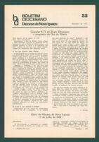 Boletim Diocesano, Edição 33, Setembro 1971