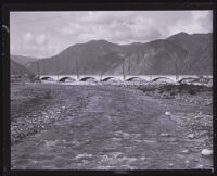 Bridge over river, Pasadena, 1920s