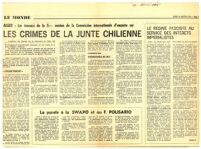 Les crimes de la Junte Chilienne