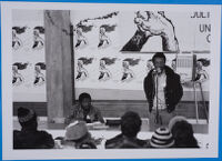 Wally Serote opening the Symposium on Culture and Resistance, Gaborone, Botswana, 1982