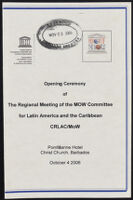 Opening Ceremony of the Regional Meeting of the MOW Committee for Latin America and the Caribbean CRLAC/MoW