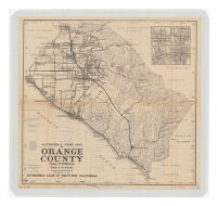 Automobile road map of Orange County, California