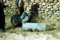 Mujahideen With Unexploded Bomb