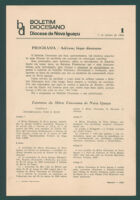 Boletim Diocesano, Edição 1, Janeiro 1969