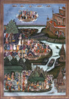 Rama and others going to Avadha in vimana