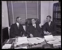 County grand jury foreman William H. Carter, Judge Arthur Keetch, and chief deputy district attorney Buron Fitts, Los Angeles, 1926 