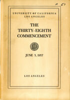 Alfred Thomas Quinn UCLA Commencement Program dated June 5, 1957