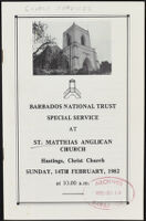 Barbados National Trust Special Service at St. Matthias Anglican Church