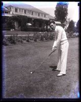 Golfer Fay Coleman at the Los Angeles Country Club, Los Angeles, 1931