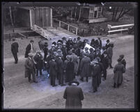 Jurors for the trial of Arthur C. Burch at the location of the murder, Los Angeles, 1921