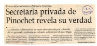 Secretaria privada de Pinochet revela su identidad