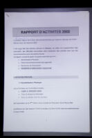 Rapport d'Activités 2002