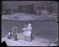 Children on the banks of Arroyo Seco Creek, circa 1925
