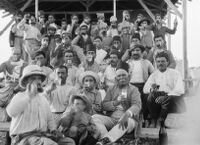 Group portrait of workers on site
