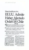 EE.UU. admite haber afectado orden en Chile