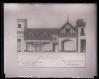 Sketch of the new Pesterre storefront on Beverly Drive, 1929