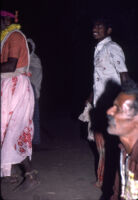 Mannan men, Perumal and Chinnan, dance at a festival of the Mannan Ādivāsī people, Mannakudi (Tamil Nadu, India), 1984