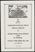 Barbados National Trust: Special Service at the Sharon Moravian Church (1799)