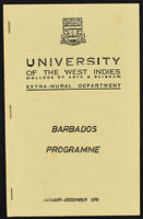 UWI Extra-Mural Department Barbados Programme: January-December 1970