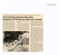 Corte Suprema posterga fallo sobre desafuero de Pinochet por Operación Colombo