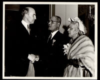 Sir Roger Makins, John A. Somerville and Vada Somerville at the British Embassy, Washington, D.C., 1954